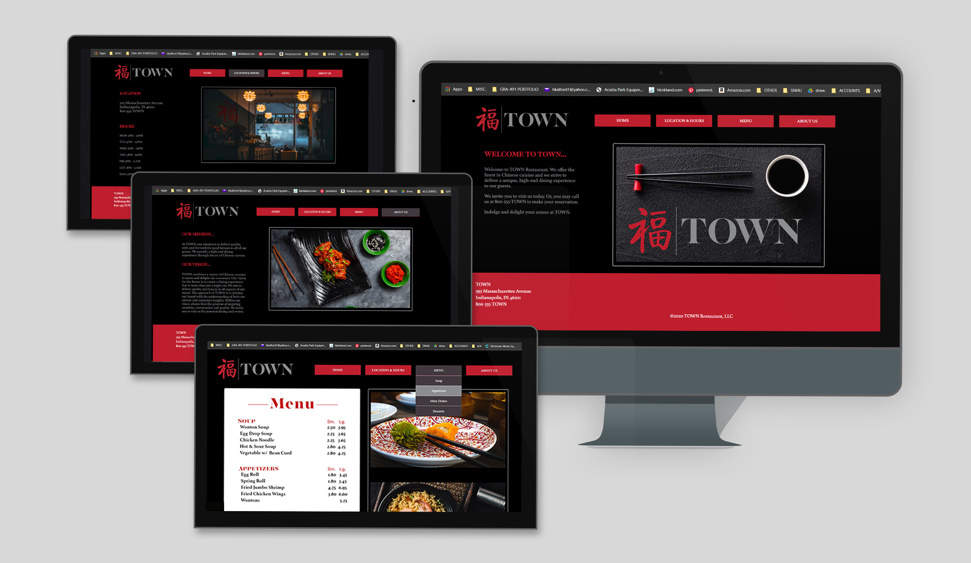 Town Restaurant website